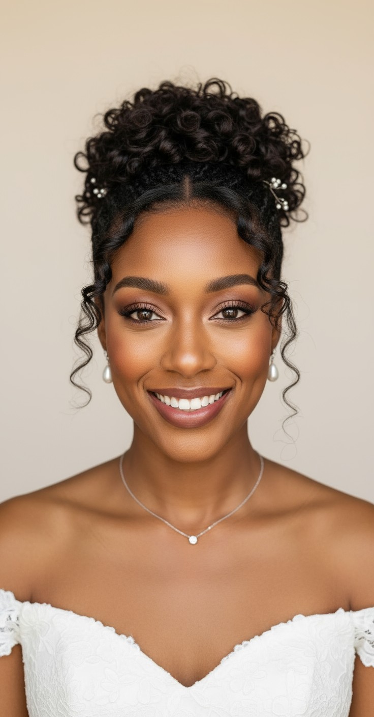 After Bridal Curly Updo